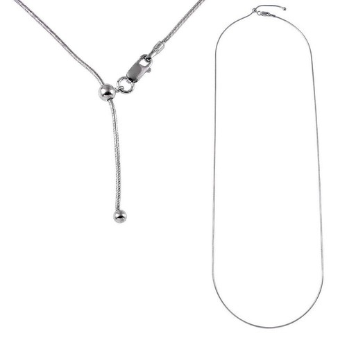 Round Snake Slider Chain Necklace 