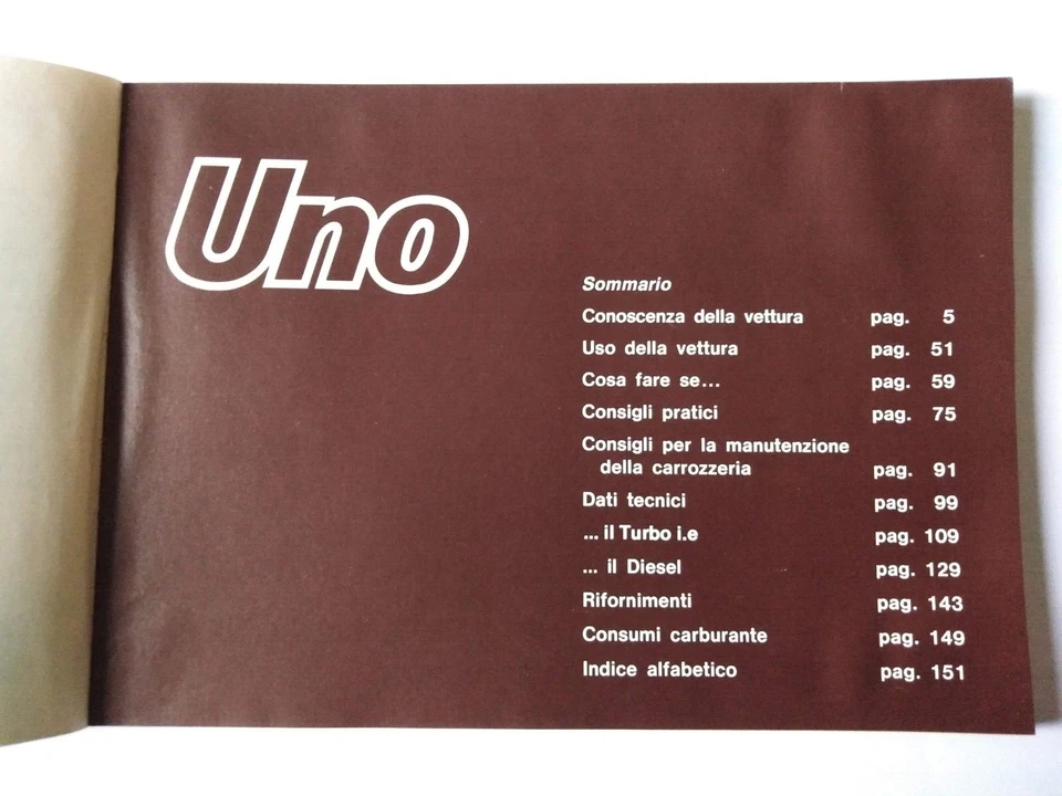 FIAT UNO LIBRETTO USO E MANUTENZIONE ORIGINALE EDIZIONE 10/1985 (437) - Immagine 4 di 4