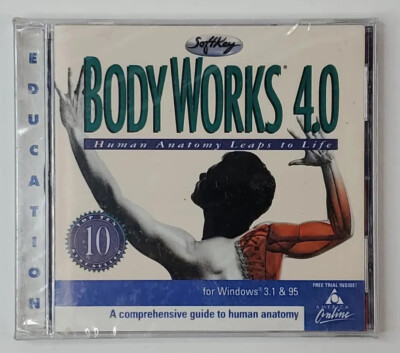 Body Works 4.0 Human Anatomy Leaps To Life For 3.1 and 95 Software New Sealed