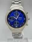 Seiko V657-6210 Chronograph Quartz Vintage Rare Retro Japan WR50 Wrist Watch