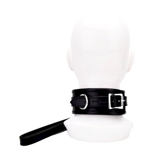 BOUND Leather Collar Padded Adjustable Neck Bondage Restraint Comfortable Adult - Picture 5 of 6