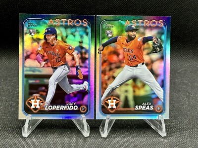 2024 Topps Update Joey Loperfido RC & Alex Speas RC Rainbow Foil Houston Astros