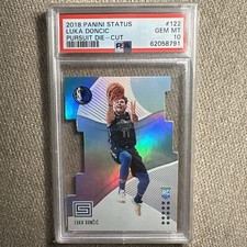 2018 Panini Status Luka Doncic #122 RC Pursuit Die-Cut PSA 10 Mavericks