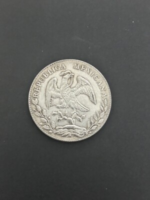 1882 Republica Mexicana Libertad 8R.Z.1882.J.S.10D.20G. Silver