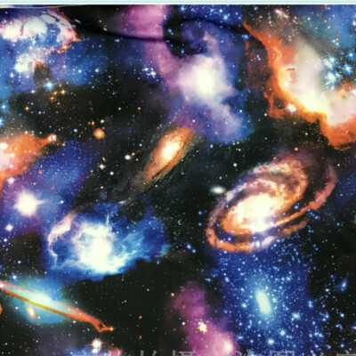 Thick Galaxy Space Star Fabric Scuba Knit Cloth for Jacket Dress Upholstery DIY