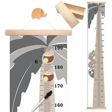 Growth Chart for Wall with Unique Hanging Ruler Height Measurement for Kids