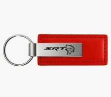 Dodge SRT Hellcat Leather Keychain (Red)