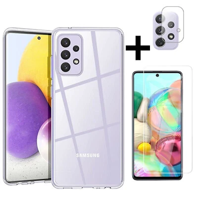 ZUB-O Schutz Hülle für Samsung A12 NE A22 A32 A52 A72 + SCHUTZGLAS Kamera Case Cover