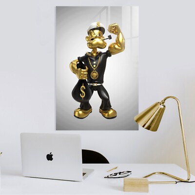   EXKLUSIV WANDBILD, POPEYE SAILOR MAN BAD GUY KUNST ACRYLGLAS, LEINWAND, POSTER