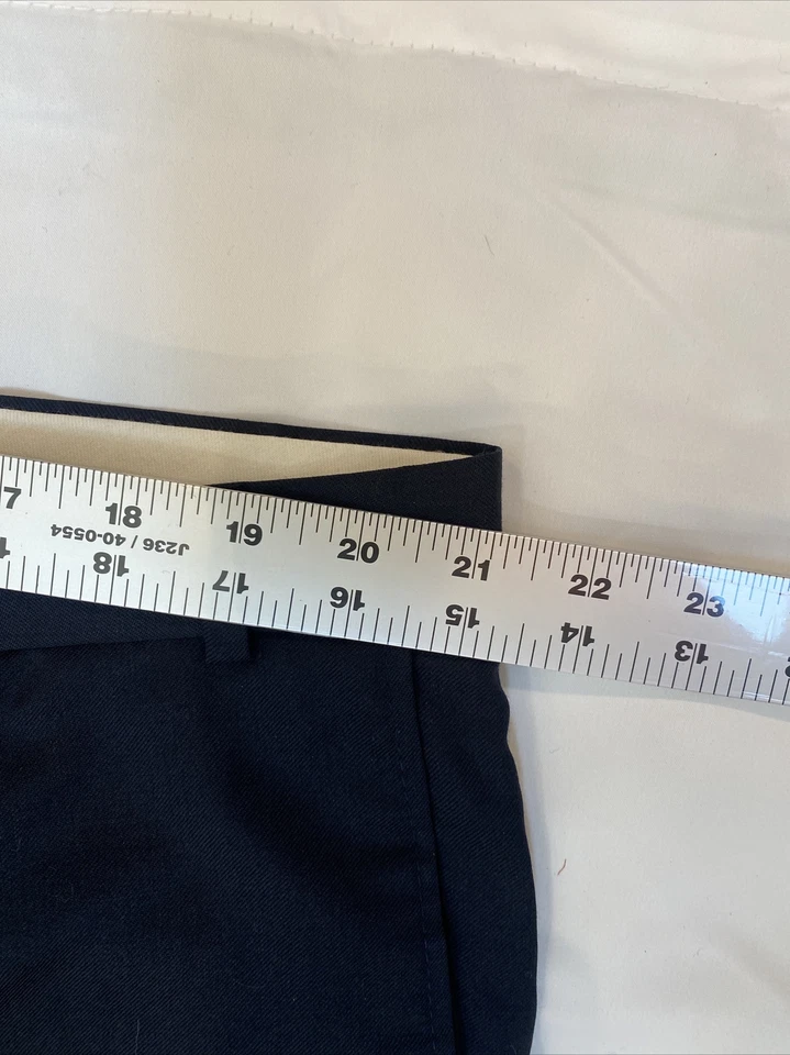 Pantalones de vestir BRANDINI para hombre, negros 100 % lana 1998 pliegues vintage 42” X 30” suaves Foto 3 de 4