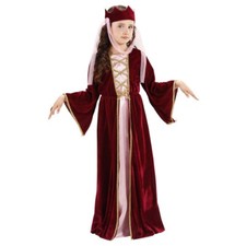 Mittelalter Kinder Kostüm / Karneval Schloss Burg Dame Fräulein Mädchen Kleid