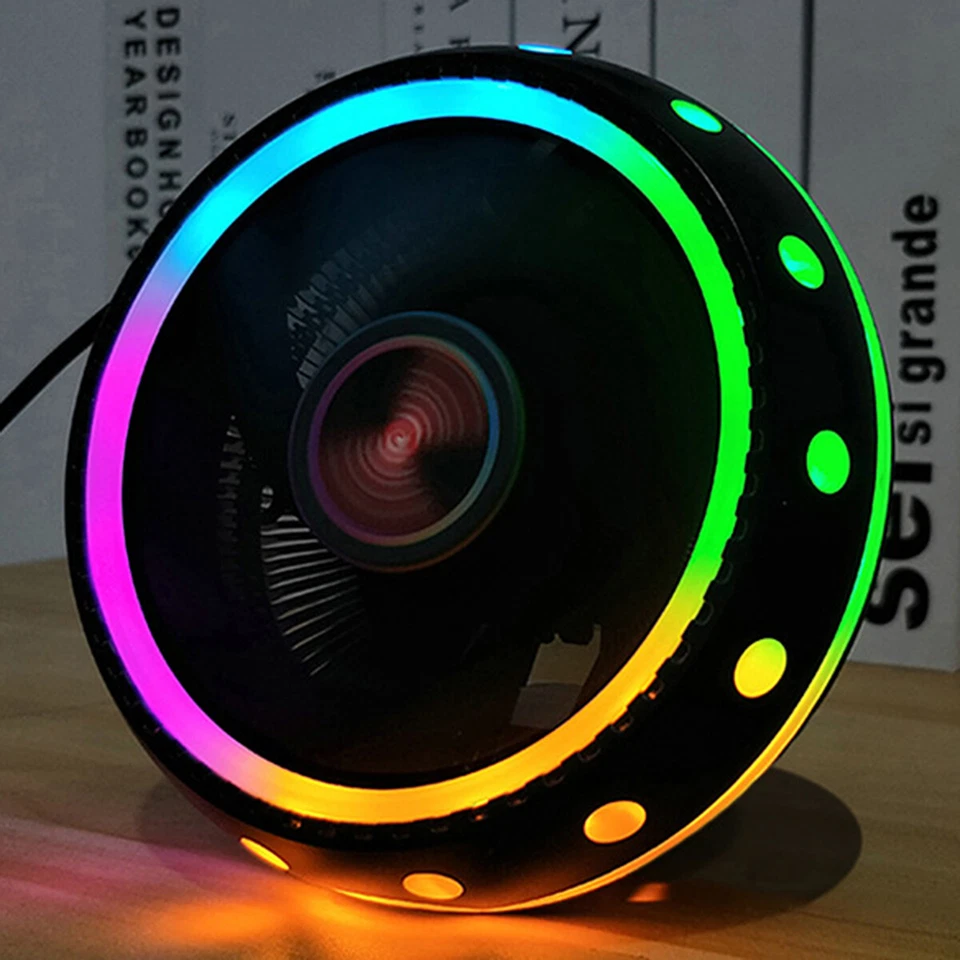 RGB CPU Cooler Heatsink LED 12V Intel AMD PC Processor Desktop Cooling Radiator - Image 3 of 4