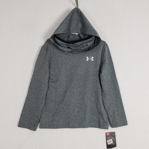 Sudadera con capucha Under Armour niños cuello embudo juvenil talla 5 gris manga larga tejida niños - Imagen 3 de 8