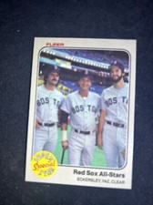 1983 Fleer Super Star Card 412 Carl Yastrzemski Eckersley Red Sox NmMt Free Ship