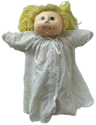 Martha Nelson Doll Baby Toothie in Gown and Cabbage Patch Diaper 1984