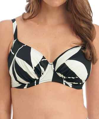 Fantasie Bikini Top IIe De Re 34E Gathered Side Support Full Cup Black 500901