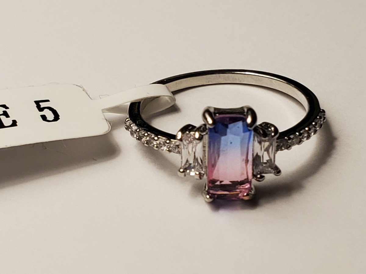 Charmed Aroma Galaxy Collection dual toned blue purple ring size