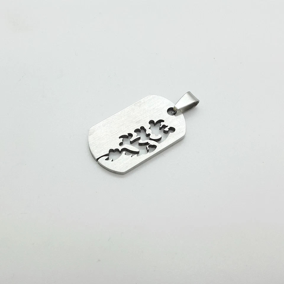 Militär Stil Edelstahl Hunde Marke Anhänger Halskette für Männer Frauen 890003 - Bild 2 von 3