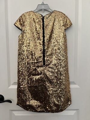 Disney Minnie Mouse Gold Sequin Dress 7/8 | eBay