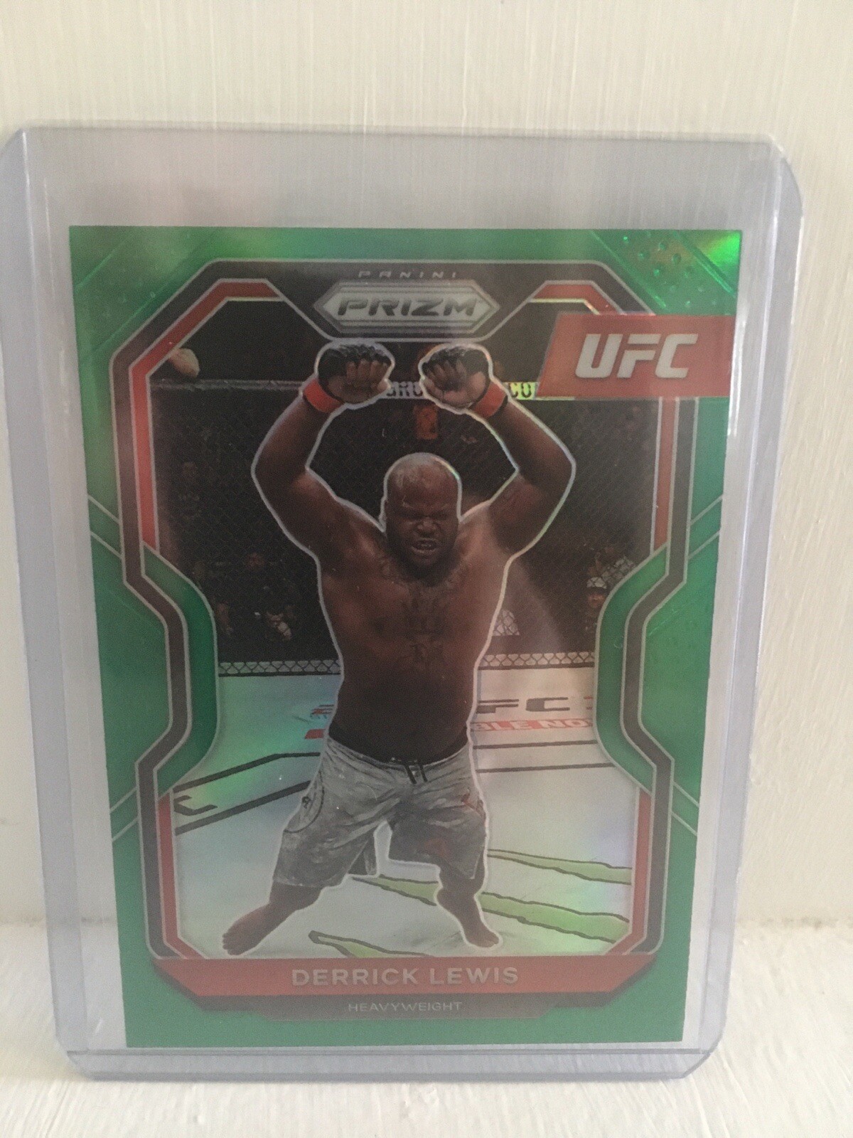 2021 Panini Prizm UFC Derrick Lewis Green Prizm #100 DEBUT EDITION MMA