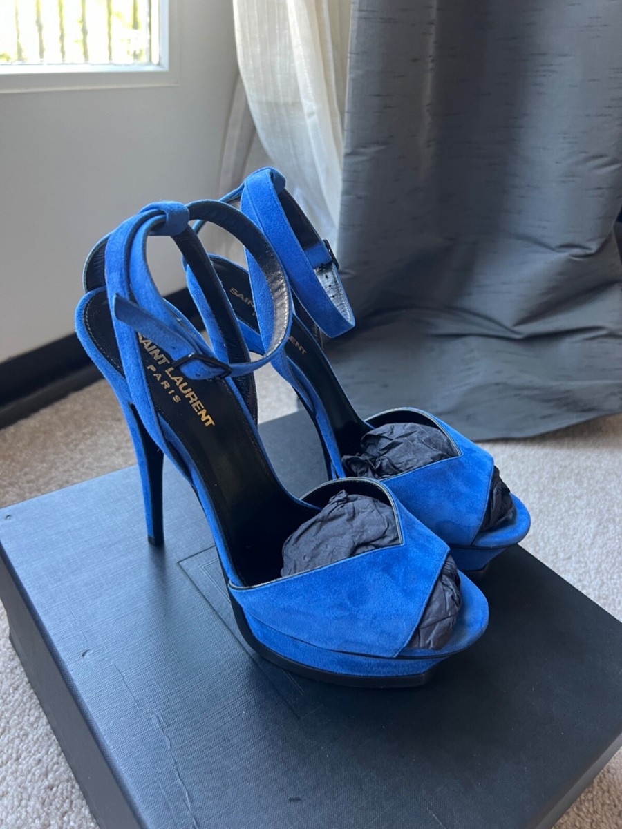 Saint Laurent Tribute Suede Cobalt Size