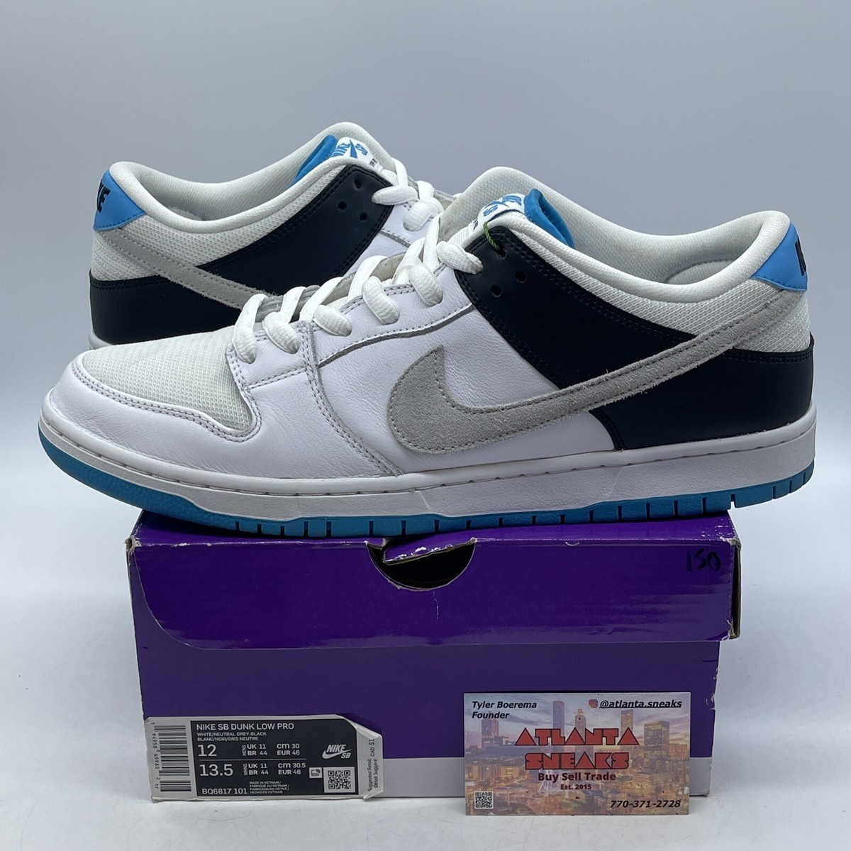 nike sb dunk low neutral grey laser blue