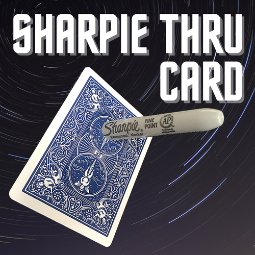 Sharpie Through Card STC BLUE Card Only Magic Card Trick eBay