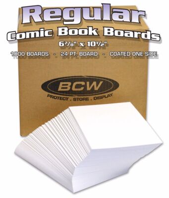 1000 BCW Regular Comic Backing Boards BULK Acid Free Long Term Storage