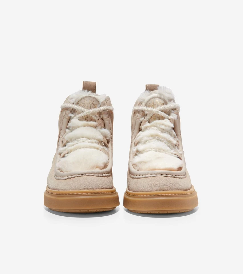 Cole Haan Women's All-Day Summit Chukka Beige Bootie  W28156 Suede-Shearling - Image 3 of 4