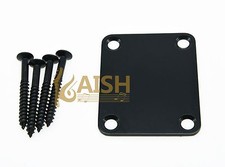 ST/Strat Style Electric Guitar Metal Neckplate Fits Fender Black