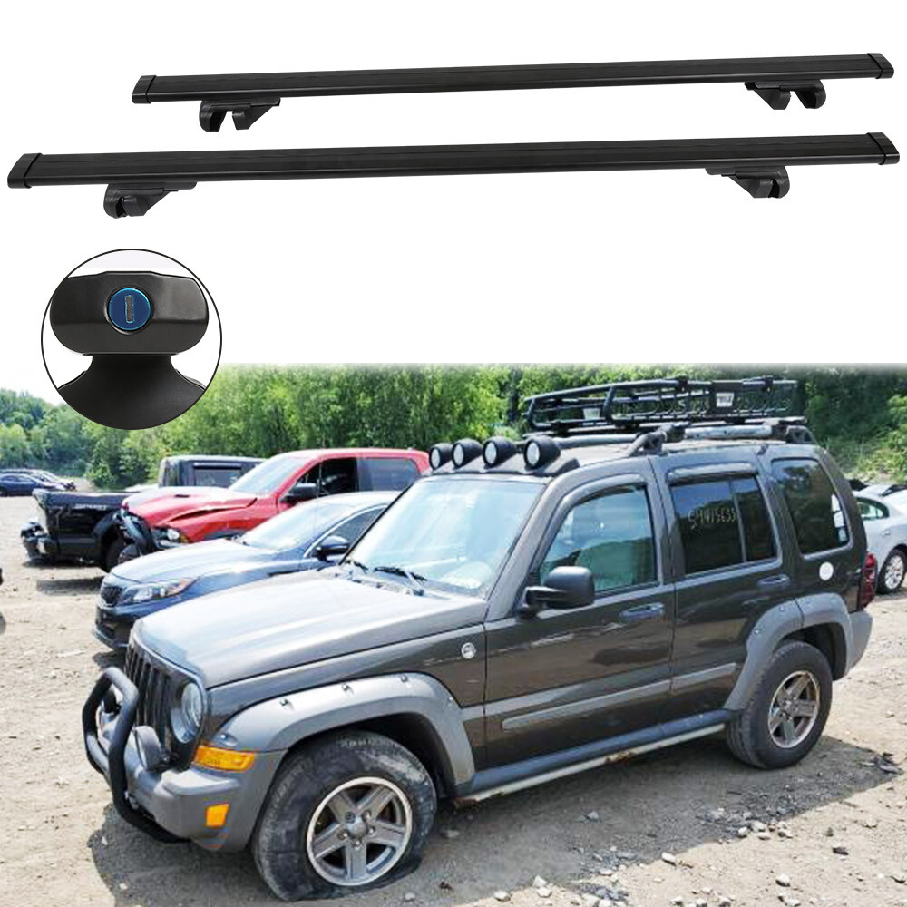 Rooftop Bar 2006 Jeep Liberty Roof Rack Cross Bars Ski Rack Car