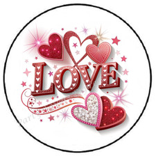 LOVE VALENTINES DAY ENVELOPE SEALS LABELS STICKERS PARTY FAVORS