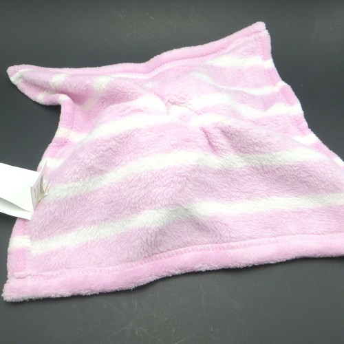 SL Home Pink Monkey Plush Lovey White Striped Security Blanket Blankie - Picture 4 of 6