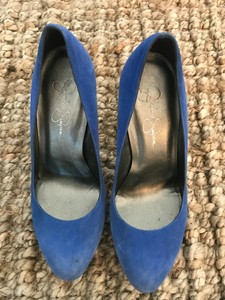 jessica simpson blue suede pumps