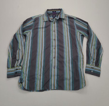 Gap Shirt Adult Medium Gray Blue Button Up Fitted Dress Casual Stylish Mens