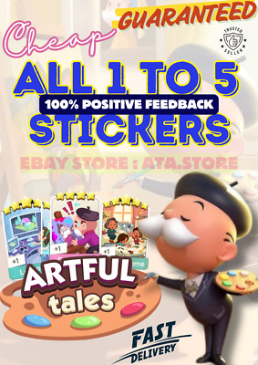 MONOGO! All 1/2/3/4/5  Stickers Card ARTFUL TALES ALBUM FAST DELIVERY  
