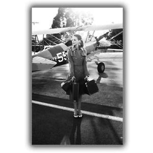 Avia Pinup woman vintage Rare airplane aviation WW2 Photo Glossy 4x6 inch X