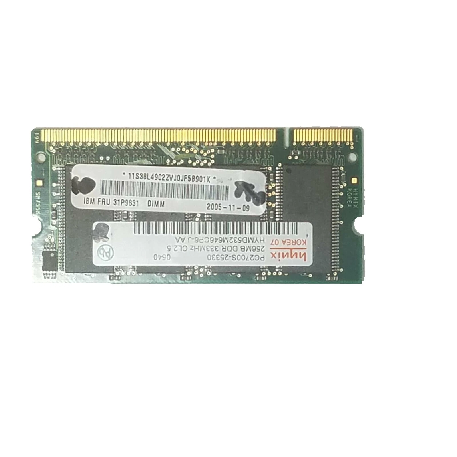 Hynix SO-DIMM Computer Memory (RAM) 256 MB Total Capacity