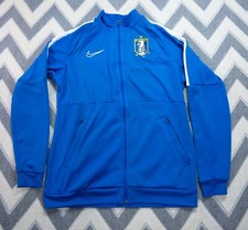 Nike Jacket Full Zip Mens Medium Blue Dri-Fit Embroidered Logo Track Jacket