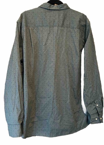 Camisa Sonoma Flex para Hombres XL Verde Patrón de Puntos Informal Manga Larga Botón Dow - Imagen 3 de 9