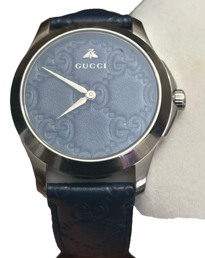 OROLOGIO GUCCI G TIMELESS PRE OWBED QUADRANTE BLU YA1264032