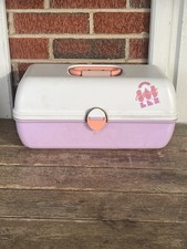 Vintage Caboodles Makeup Case 3 Tier Travel Vanity Mirror 2630 Pink/Purple 90s