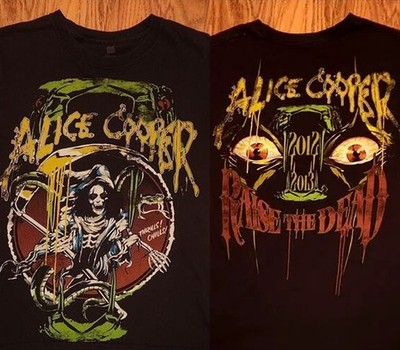 Alice Cooper Raise the Dead Reaper Tour Shirt 2012 2013 2 sided T shirt NH25295