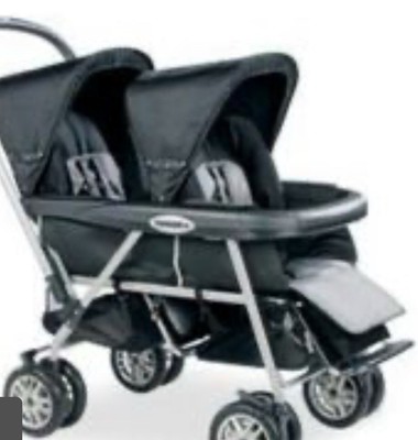 New Peg Perego Tender XL Double Stroller Charcoal