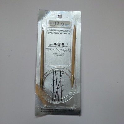 CRYSTAL PALACE Japanese BAMBOO Circular NEEDLES Size US 10,  35in