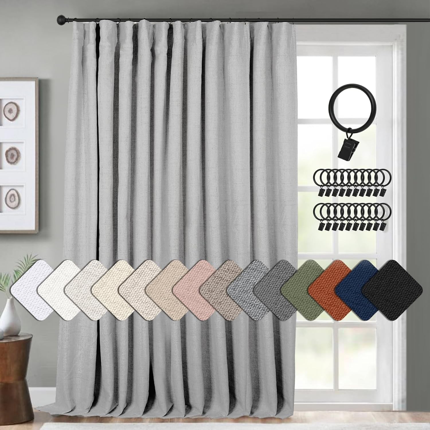 INOVADAY 100x84 Inch Grey Thermal Sliding Door – Single Pack