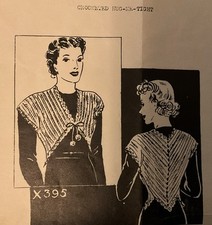 395 SW Vintage "Hug Me Tight" Bolero Pattern to Crochet Reproduction