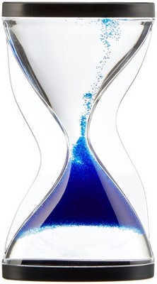 TFA Dostmann Sanduhr mit nach Oben Laufenden Kügelchen, Kunststoff, Blau,... 