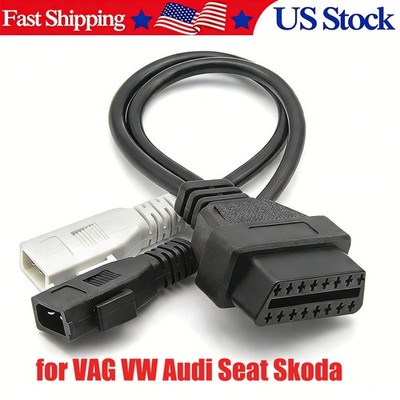 2x2 to 16 Pin OBD2 Adapter Cable Diagnostic for VAG VW Audi Seat Skoda