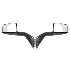 Chrome Hood Mirrors LH RH Pair For Volvo VNL 2004-2017 With Turn Signal Lights